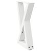 vidaXL Pieds de table basse 2 pi&egrave;ces Blanc 38 x (42-43,3) cm Acier