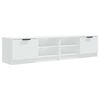 vidaXL Meubles TV 2 pcs Blanc 80x35x36,5 cm Bois d'ing&eacute;nierie