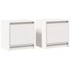 vidaXL Tables de chevet 2 pcs Blanc 40x30,5x40 cm Bois de pin massif