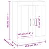 vidaXL Armoire murale ch&ecirc;ne sonoma 69,5x34x90 cm bois d'ing&eacute;nierie