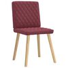 vidaXL Chaises &agrave; manger lot de 6 rouge bordeaux tissu