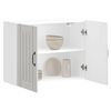 vidaXL Armoire murale de cuisine Lucca blanc brillant bois ing&eacute;nierie