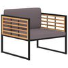 vidaXL Chaises de jardin et coussins lot de 2 Bois d'acacia Gris fonc&eacute;