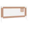 vidaXL Barri&egrave;re de s&eacute;curit&eacute; de lit d'enfant Taupe 190x25 cm Tissu