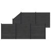 vidaXL Panneau de cl&ocirc;ture 6 pcs WPC et Aluminium Noir