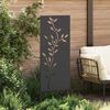 vidaXL &Eacute;cran de confidentialit&eacute; de jardin Floral Noir 50 x 140 cm