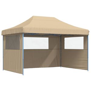 vidaXL Tente de f&ecirc;te 279 x 410 x 315 cm Beige Tissu Oxford