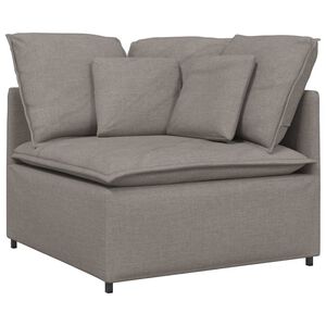 vidaXL Module central de canap&eacute; modulaire coussins gris fonc&eacute; 100 cm