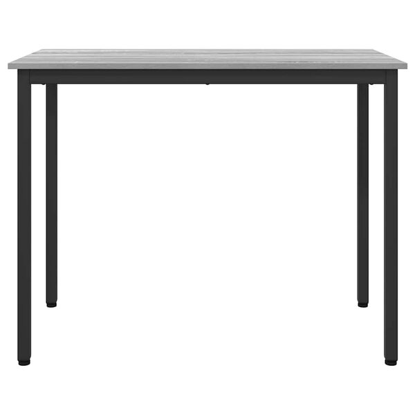 vidaXL table Gris Sonoma 100 x 50 x 76,5 cm Bois d'ing&eacute;nierie et acier