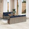 vidaXL Ensemble de canap&eacute; de jardin avec coussin 8 pcs Gris et bleu