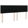vidaXL Sommier &agrave; lattes de lit avec matelas Noir 200x200 cm Tissu