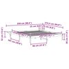 vidaXL Cadre de lit avec tables de chevet Brun cire 200 x 210 cm