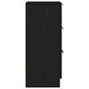 vidaXL Buffet avec tiroir Ch&ecirc;ne noir 30 x 30 x 70 cm Bois d'ing&eacute;nierie