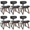 vidaXL Chaises &agrave; manger lot de 6 bois courb&eacute; et similicuir