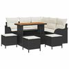 vidaXL Ensemble de canap&eacute; de jardin 9 pc Noir polyrotin