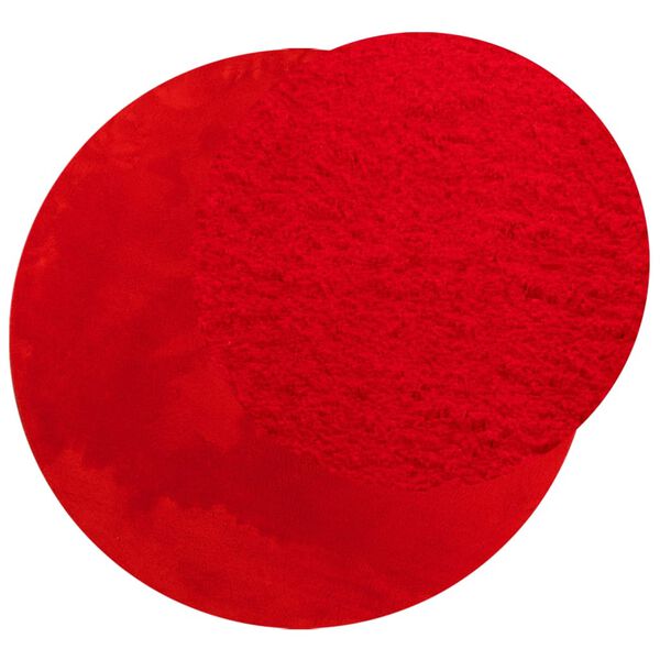 vidaXL Tapis HUARTE &agrave; poils courts doux et lavable rouge &Oslash; 200 cm