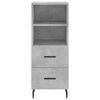 vidaXL Buffet haut Gris b&eacute;ton 34,5x34x180 cm Bois d'ing&eacute;nierie