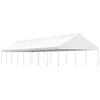vidaXL Belv&eacute;d&egrave;re avec toit blanc 17,84x5,88x3,75 m poly&eacute;thyl&egrave;ne