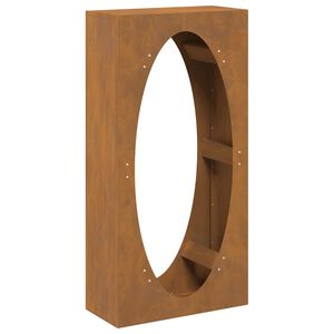 VidaXL &Eacute;tag&egrave;re &agrave; bois 50x23x100 cm acier r&eacute;sistant aux intemp&eacute;ries