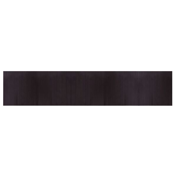 vidaXL Tapis rectangulaire marron fonc&eacute; 100x500 cm bambou