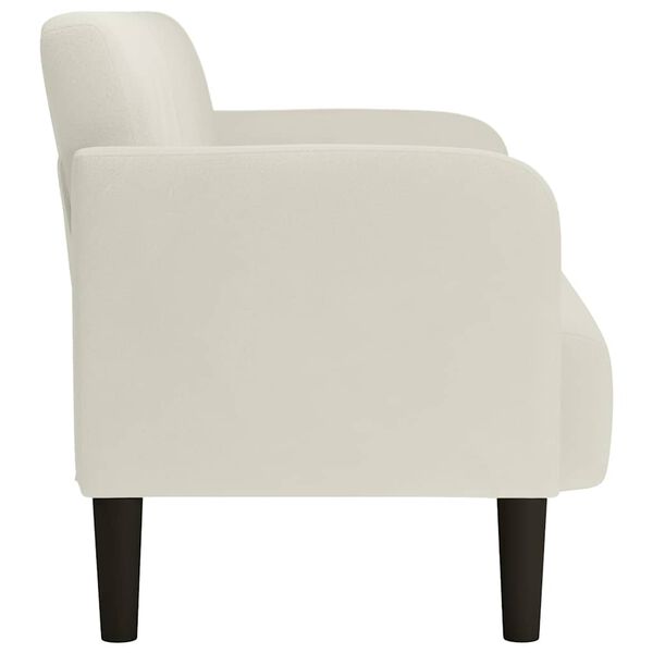 vidaXL Canap&eacute; causeuse cr&egrave;me 109 cm velours