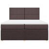 vidaXL Sommier &agrave; lattes de lit avec matelas Marron fonc&eacute; 200x200 cm