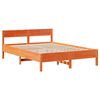 vidaXL Cadre de lit sans matelas cire marron 140x190cm bois pin massif