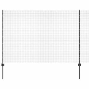vidaXL Cl&ocirc;ture en fil soud&eacute; avec poteaux 10 x 1,5 m Acier galvanis&eacute;