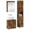 vidaXL Ensemble de mobilier de salle de bain TULUM Ch&ecirc;ne fum&eacute;