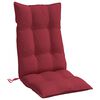 vidaXL Coussins de chaise &agrave; dossier haut lot de 2 rouge bordeaux