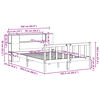 vidaXL Lit biblioth&egrave;que sans matelas 160x200 cm bois massif de pin