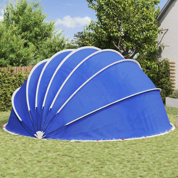 vidaXL D&ocirc;me de piscine Bleu 592 x 590 x 275 cm