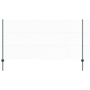 vidaXL Cl&ocirc;ture hexagonale avec poteau 100 x 1,2 m Vert Maille