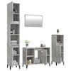 vidaXL Ensemble de meubles de salle de bain 4 pcs gris b&eacute;ton
