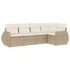 vidaXL Salon de jardin avec coussins 5 pcs beige r&eacute;sine tress&eacute;e