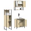 vidaXL Ensemble de meubles de salle de bain 3 pcs ch&ecirc;ne sonoma