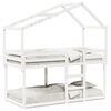 vidaXL Lit superpos&eacute; sans matelas blanc 80x200 cm bois de pin massif