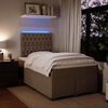 vidaXL Sommier &agrave; lattes de lit et matelas gris clair 120x190cm velours