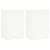 vidaXL Meubles TV muraux 2 pcs blanc 40,5x30x60 cm bois d'ing&eacute;nierie