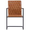 vidaXL Chaises &agrave; manger lot de 2 Cantilever cognac similicuir