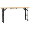 vidaXL Table &agrave; bi&egrave;re pliable 170x50x75/105 cm bois massif de sapin