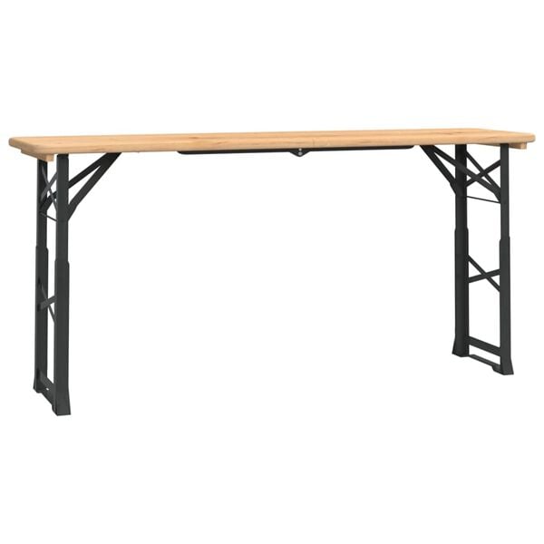 vidaXL Table &agrave; bi&egrave;re pliable 170x50x75/105 cm bois massif de sapin