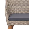 vidaXL Ensemble &agrave; manger de jardin et coussins 5 pcs Marron