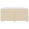 vidaXL Cadre de lit avec matelas Cr&egrave;me 160 x 200 cm tissu