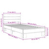 vidaXL Cadre de lit sans matelas ch&ecirc;ne fum&eacute; 75x190 cm