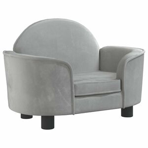 vidaXL Lit pour chien gris clair 66x40x45 cm velours