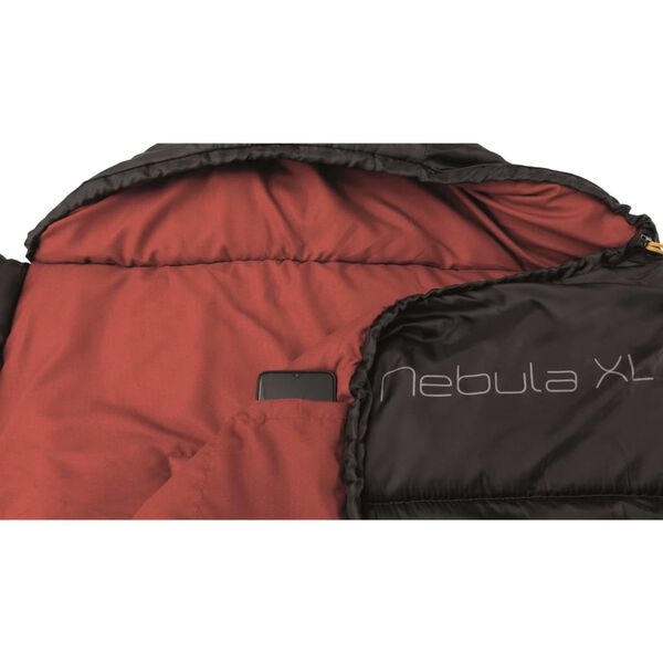 Easy Camp Sac de couchage Nebula XL Noir et rouge