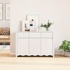 vidaXL Buffet Drammen Blanc 114 x 43 x 75,5 cm Bois de pin massif