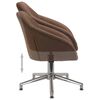 vidaXL Chaises pivotantes &agrave; manger lot de 2 marron tissu