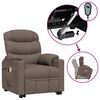 vidaXL Fauteuil de massage Taupe Tissu